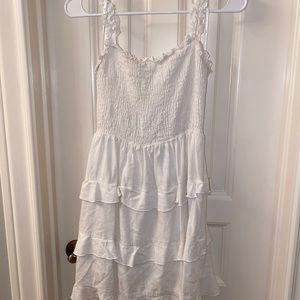 Lulu’s White Medium Ruffled Dress